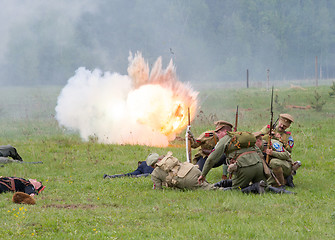 Image showing Artillery atack
