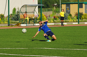 Image showing Pushkareva Marina (16), defender, fall down