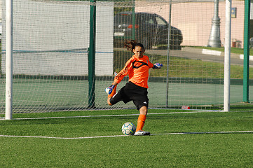 Image showing Grichenko Tatiana (16), goaltender of Kubanochka team