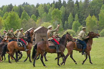 Image showing Cavalry with swords