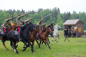 Image showing Horse squad in atack
