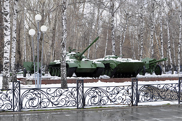 Image showing Exhibition of armored equipment. Tyumen.