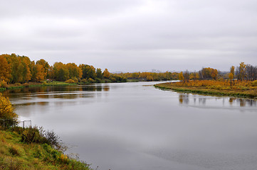 Image showing Lake Lower Curve in the Autumn Afternoon. Tyumen.