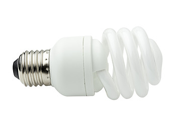 Image showing Spiral energy saving lamp.