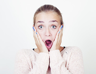 Image showing frightened girl portrait