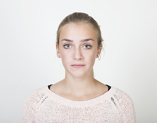 Image showing girl with pigtail portrait