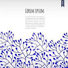 Image showing Blue floral background