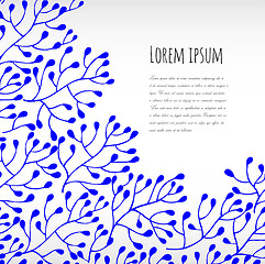 Image showing Blue floral background