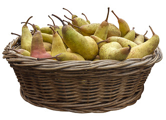 Image showing Pears in a basket 