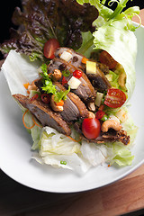 Image showing Thai Crispy Duck Salad