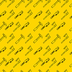 Image showing Yellow vector background for hand tools