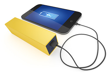 Image showing smart phone and power bank