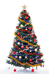 Image showing Decorated new year tree