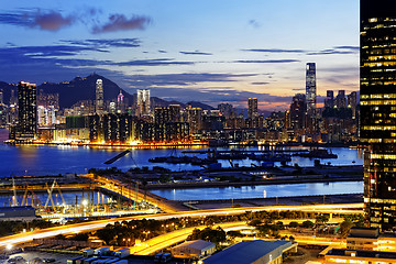 Image showing Kowloon at night