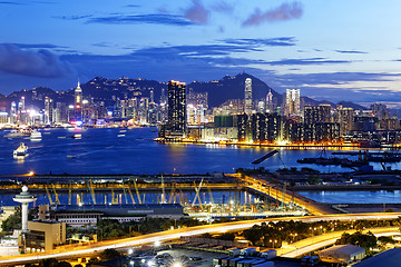 Image showing Kowloon at night