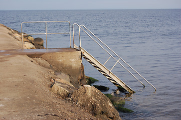 Image showing Step-ladder to the bathe