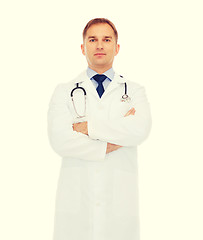 Image showing male doctor with stethoscope