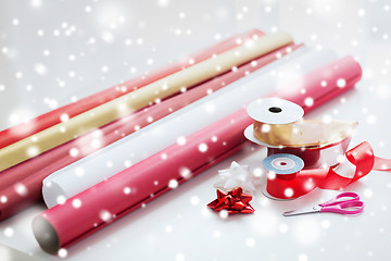 Image showing close up of christmas presents