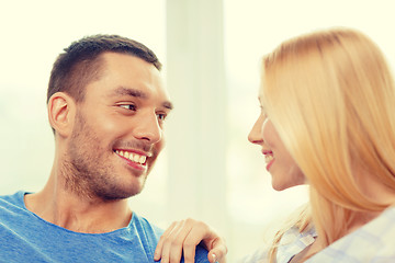 Image showing smiling happy couple at home