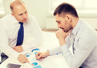 Image showing two businessmen having discussion in office