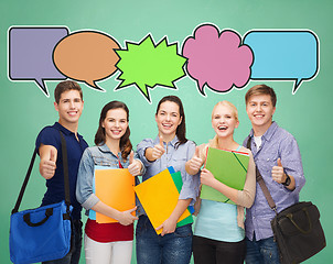 Image showing group of smiling teenagers