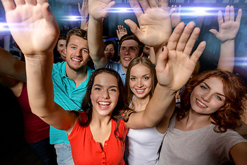 Image showing smiling women dancing in club