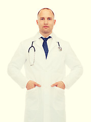 Image showing male doctor with stethoscope