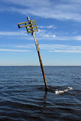 Image showing Old Norwegian sea sign # 01