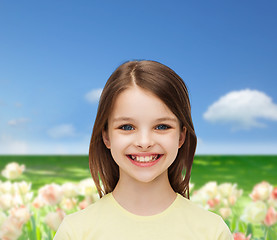 Image showing smiling little girl over white background