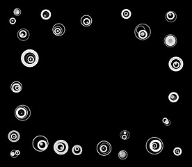 Image showing White Circles on Black Background