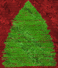 Image showing Grunge Style Christmas Tree