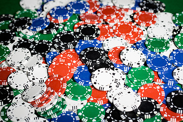 Image showing close up of casino chips background