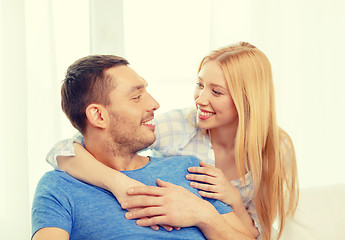 Image showing smiling happy couple at home