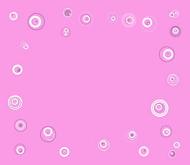 Image showing Pink and White Circles Background