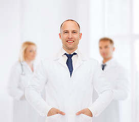 Image showing smiling male doctor in white coat