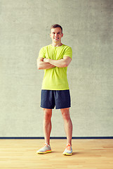 Image showing smiling man in gym