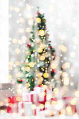 Image showing room with christmas tree and presents background