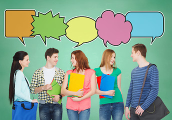 Image showing group of smiling teenagers