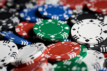 Image showing close up of casino chips background