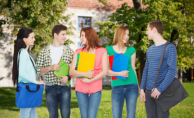 Image showing group of smiling students standing