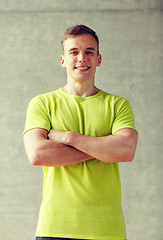 Image showing smiling man in gym