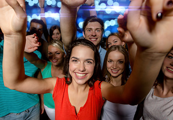 Image showing smiling women dancing in club