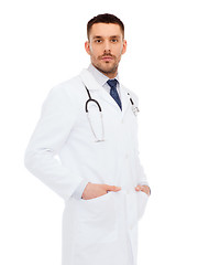 Image showing male doctor with stethoscope