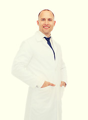 Image showing smiling male doctor in white coat