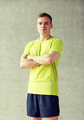 Image showing smiling man in gym