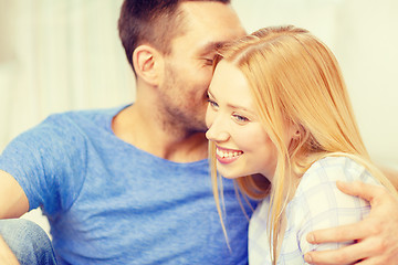 Image showing smiling happy couple at home