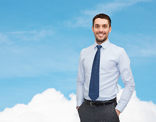 Image showing smiling young and handsome businessman