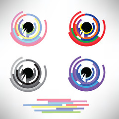 Image showing eye icons set