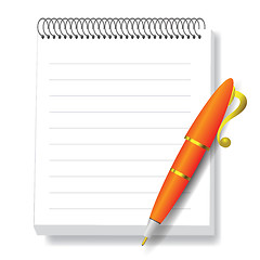 Image showing notebook and pen