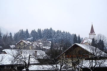 Image showing Village in winter